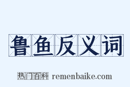 鲁鱼反义词是什么意思的图片